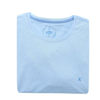 Light Blue Plus Size Crew Neck Regular Fit Supreme Cotton T-Shirt