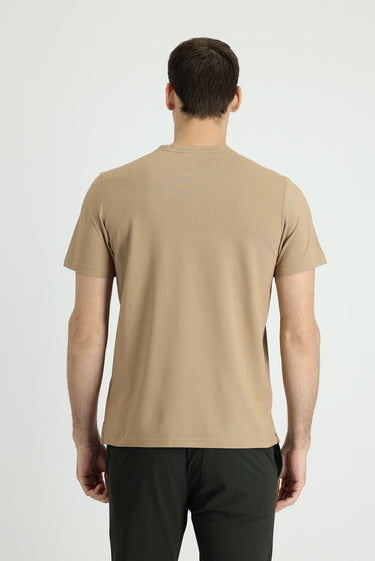 Orta Vizon Bisiklet Yaka Regular Fit Desenli Pamuklu Tişört