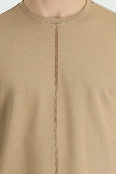 Orta Vizon Bisiklet Yaka Regular Fit Desenli Pamuklu Tişört