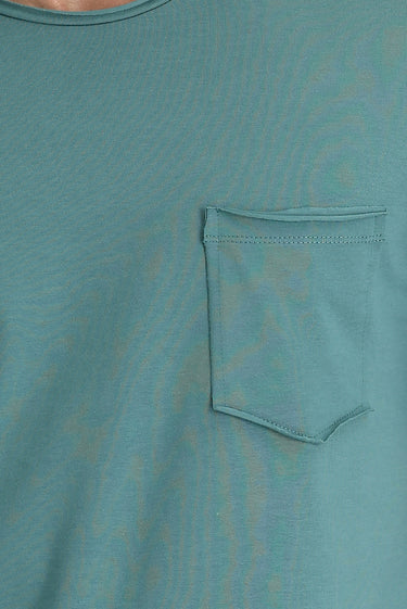 Orta Haki Bisiklet Yaka Slim Fit Dar Kesim Tişört