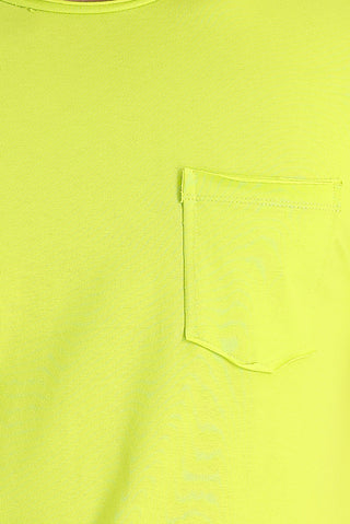  Fıstık Yeşili Bisiklet Yaka Slim Fit Dar Kesim Tişört