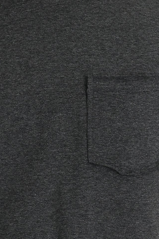  Koyu Antrasit Melanj Bisiklet Yaka Slim Fit Dar Kesim Tişört