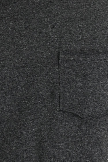 Koyu Antrasit Melanj Bisiklet Yaka Slim Fit Dar Kesim Tişört