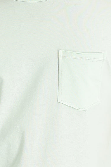 Su Yeşili Bisiklet Yaka Slim Fit Dar Kesim Tişört