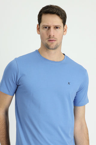  Koyu Havacı Bisiklet Yaka Slim Fit Dar Kesim Süprem Tişört