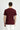 Koyu Bordo Bisiklet Yaka Slim Fit Dar Kesim Süprem Tişört Pamuklu
