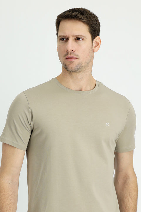 Orta Vizon Bisiklet Yaka Slim Fit Dar Kesim Süprem Tişört