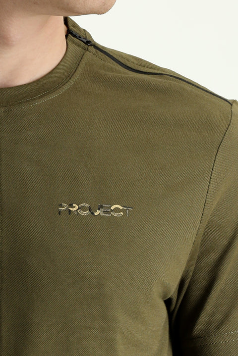 Nefti Bisiklet Yaka Slim Fit Dar Kesim Baskılı Pamuklu Tişört