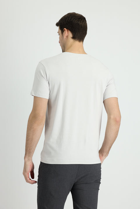 Taş V Yaka Slim Fit Dar Kesim Tişört