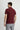 Koyu Bordo Polo Yaka Regular Fit Nakışlı Pamuk Tişört