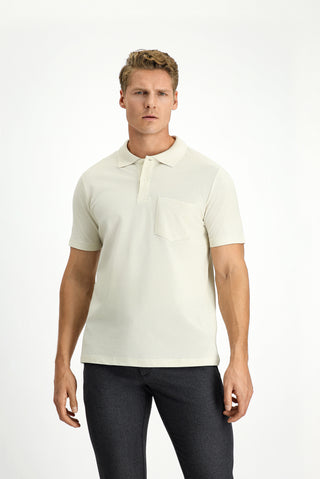  Taş Cepli Polo Yaka Regular Fit Nakışlı Pamuk Tişört