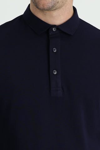  Siyah Lacivert Polo Yaka Regular Fit Pamuk Tişört