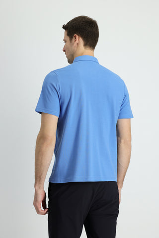  Havacı Mavi Polo Yaka Regular Fit Pamuk Tişört