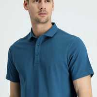 Koyu Petrol Polo Yaka Regular Fit Pamuk Tişört