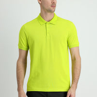 Fıstık Yeşili Polo Yaka Regular Fit Pamuk Tişört