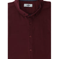 Açık Bordo Büyük Beden Polo Yaka Pamuklu Gömlek Tişört