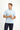 Açık Mavi Polo Yaka Slim Fit Dar Kesim Nakışlı Pamuk Tişört