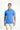 Saks Mavi Polo Yaka Slim Fit Dar Kesim Nakışlı Pamuk Tişört