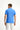 Saks Mavi Polo Yaka Slim Fit Dar Kesim Nakışlı Pamuk Tişört