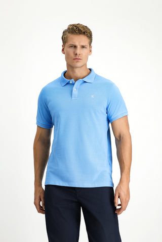  Koyu Mavi  Polo Yaka Slim Fit Nakışlı %100 Pamuk Tişört