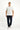 Beyaz Polo Yaka Slim Fit Dar Kesim Nakışlı Pamuk Tişört