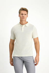  Taş Polo Yaka Slim Fit Nakışlı %100 Pamuk Tişört