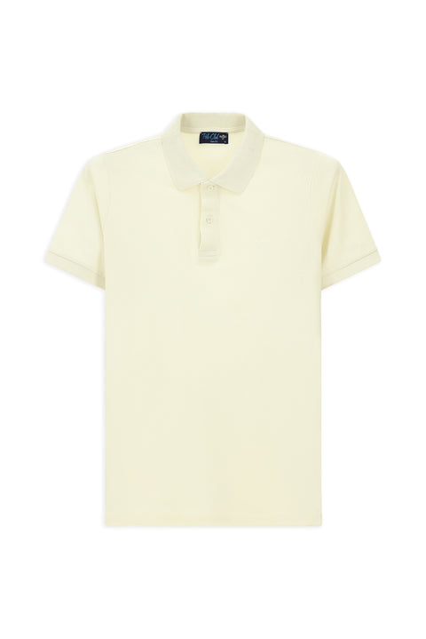 Taş Polo Yaka Slim Fit Nakışlı %100 Pamuk Tişört