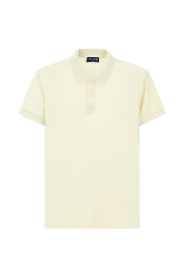 Taş Polo Yaka Slim Fit Dar Kesim Nakışlı Pamuk Tişört