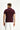 Koyu Bordo Polo Yaka Slim Fit Dar Kesim Nakışlı Pamuk Tişört