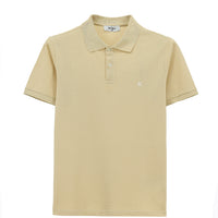 Orta Vizon Polo Yaka Slim Fit Nakışlı %100 Pamuk Tişört