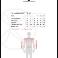 Orta Lacivert Polo Yaka Slim Fit Dar Kesim Tişört