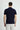 Siyah Lacivert Polo Yaka Slim Fit Dar Kesim Pamuk Tişört
