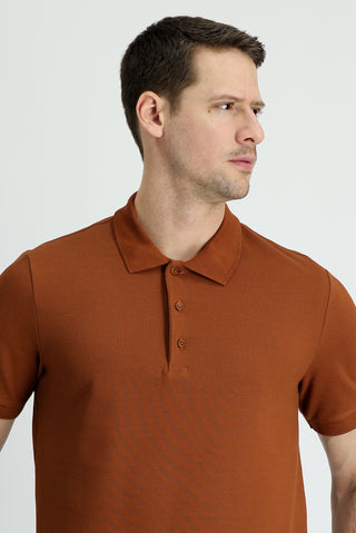  Tarçın  Polo Yaka Slim Fit Dar Kesim Pamuk Tişört