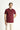 Koyu Bordo Slim Fit Dar Kesim Nakışlı Pamuk Polo Yaka Tişört