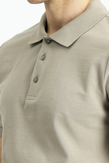 Orta Vizon Slim Fit Dar Kesim Nakışlı Pamuk Polo Yaka Tişört