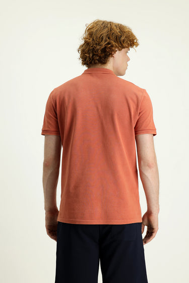 Tarçın  Polo Yaka Slim Fit Dar Kesim Nakışlı Pamuk Tişört