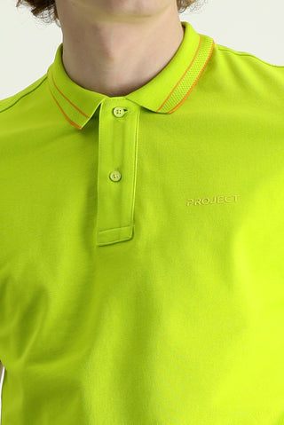  Fıstık Yeşili Polo Yaka Slim Fit Dar Kesim Pamuk Tişört