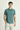 Küf Yeşili Polo Yaka Slim Fit Dar Kesim Fermuarlı Tişört