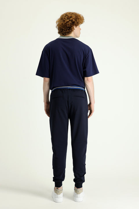 Koyu Lacivert Slim Fit Dar Kesim Pamuklu Sweatpant / Eşofman Altı