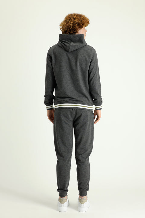 Orta Gri Slim Fit Dar Kesim Pamuklu Sweatpant / Eşofman Altı