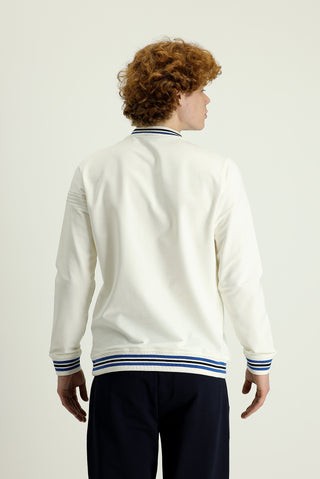  Krem Bisiklet Yaka Slim Fit Dar Kesim Baskılı Pamuklu Sweatshirt