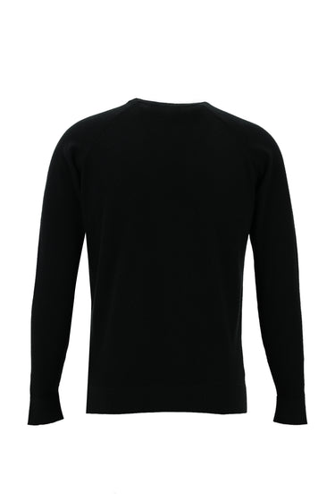  Siyah Bisiklet Yaka Slim Fit Dar Kesim Pamuklu Triko Kazak