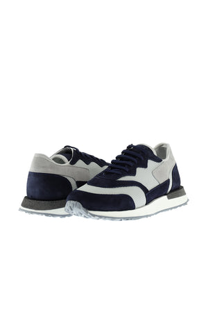  Orta Lacivert Sneaker Deri Ayakkabı