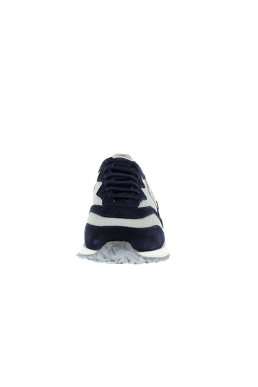 Orta Lacivert Sneaker Deri Ayakkabı