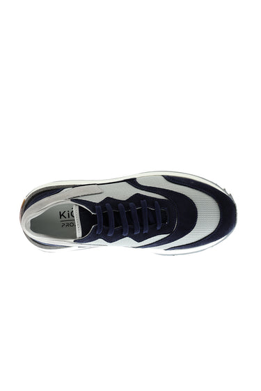 Orta Lacivert Sneaker Deri Ayakkabı