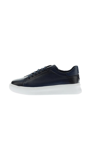 Koyu Lacivert Sneaker Deri Ayakkabı