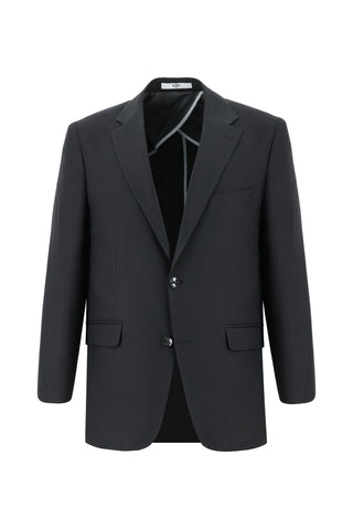  Siyah Relaxed Fit Rahat Kesim Klasik Desenli Ceket