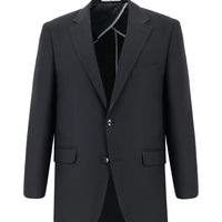 Siyah 4 Drop Relaxed Fit Rahat Kesim Klasik Desenli Ceket