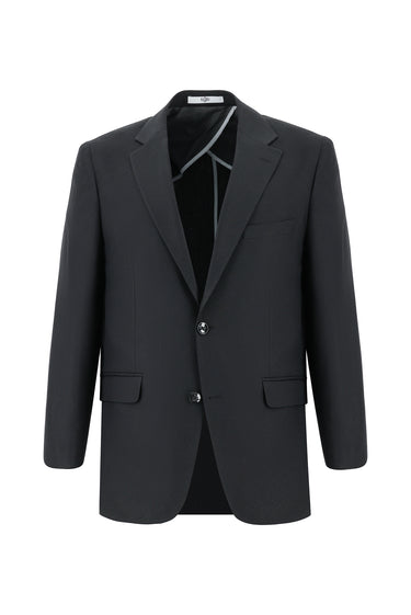 Siyah Slim Fit Dar Kesim Klasik Desenli Ceket