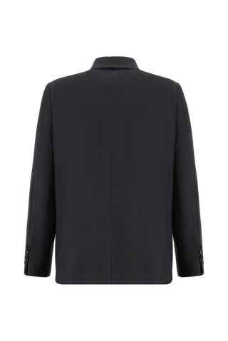  Siyah Relaxed Fit Rahat Kesim Klasik Desenli Ceket